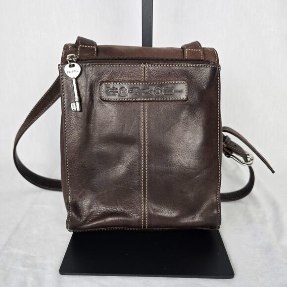 Fossil Vintage Leather Crossbody Brown #75082 - Picture 3 of 16